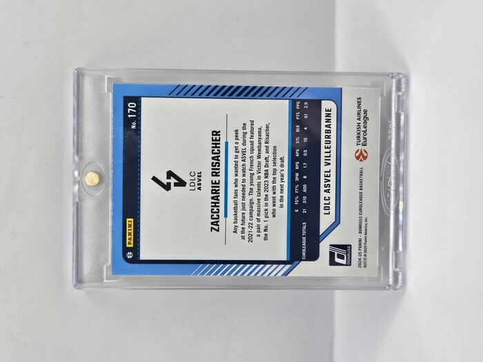 24-25 PANINI DONRUSS EUROLEAGUE LDLC ASVEL ZACCHARIE RISACHER 25TH ANNIVERSARY 15/25