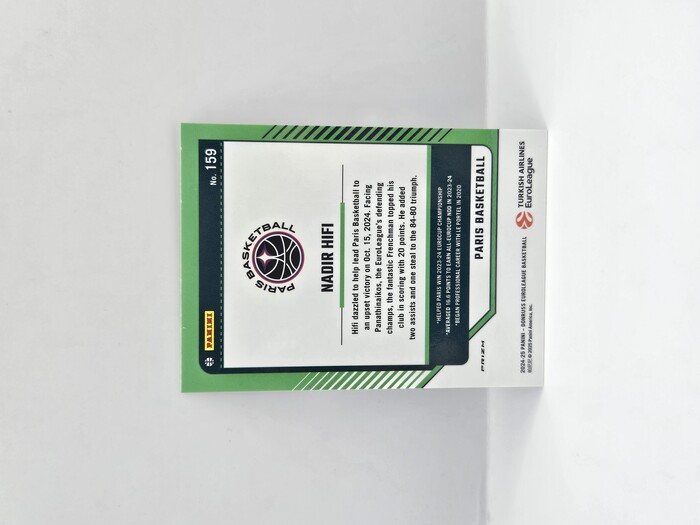 24-25 PANINI DONRUSS OPTIC EUROLEAGUE PARIS BASKETBALL NADIR HIFI HOLO RATED PROSPECT
