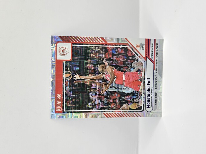 2024-25 PANINI DONRUSS EUROLEAGUE OLYMPIACOS MOUSTAPHA FALL PURPLE PRESS PROOF 028/275