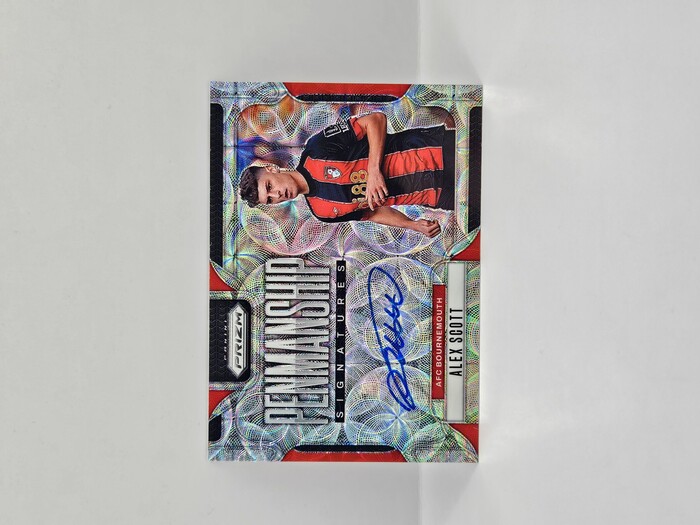 2024-25 PANINI PRIZM EPL CHOICE ALEX SCOTT ''PENMANSHIP SIGNATURES'' SCOPE AUTOGRAPH