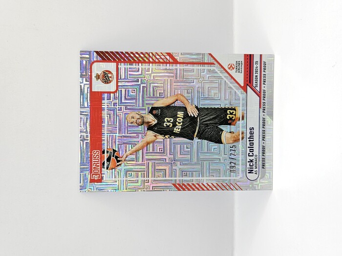 24-25 PANINI DONRUSS EUROLEAGUE MONACO NICK CALATHES PURLE PRESS PROOF 092/275