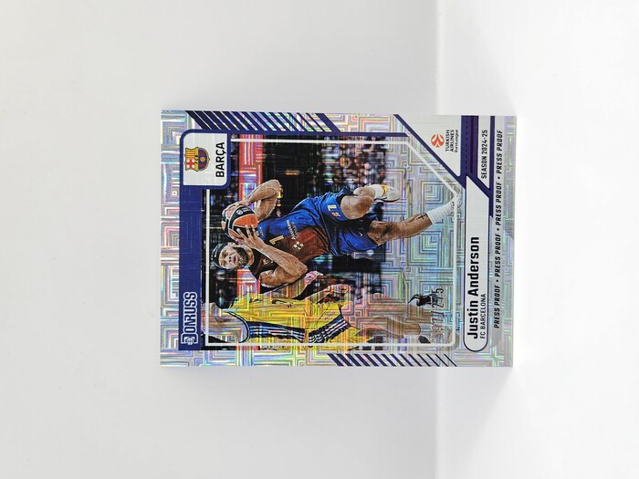 24-25 PANINI DONRUSS  EUROLEAGUE BARCELONA JUSTIN ANDERSON PURPLE PRESS PROOF 197/275