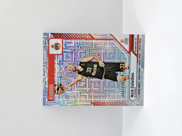 24-25 PANINI DONRUSS EUROLEAGUE MONACO NICK CALATHES PURPLE PRESS PROOF 004/275