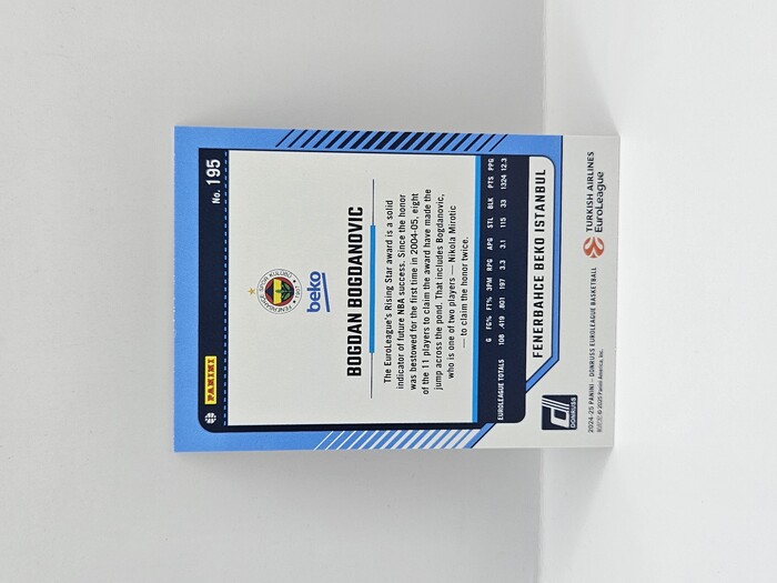 24-25 PANINI DONRUSS EUROLEAGUE FENERBAHCE BOGDAN BOGDANOVIC SILVER LASER  054/149 