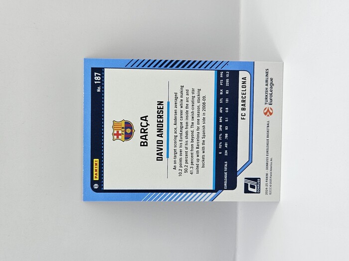 24-25 PANINI DONRUSS  EUROLEAGUE BARCELONA DAVID ANDERSON PURPLE LASER 19/99