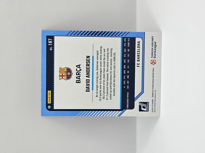 24-25 PANINI DONRUSS OPTIC EUROLEAGUE BARCELONA DAVID ANDERSEN ORANGE LASER 37/75 
