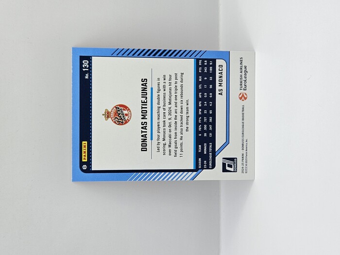 24-25 PANINI DONRUSS EUROLEAGUE MONACO DONATAS MOTIEJUNAS ORANGE LASER 49/75