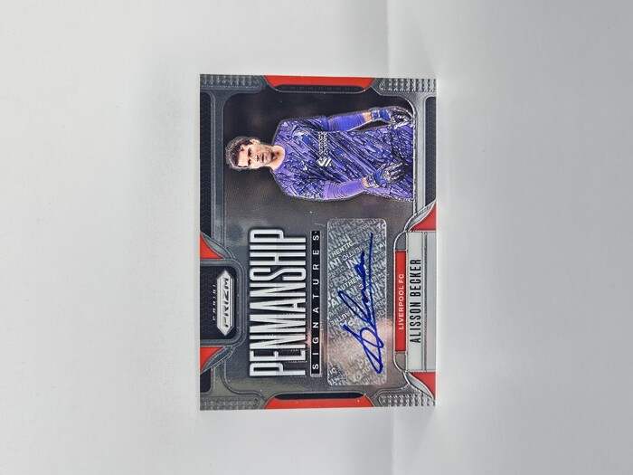 2024-25 PANINI PRIZM EPL ALISSON BECKER ''PENMANSHIP'' AUTOGRAPH