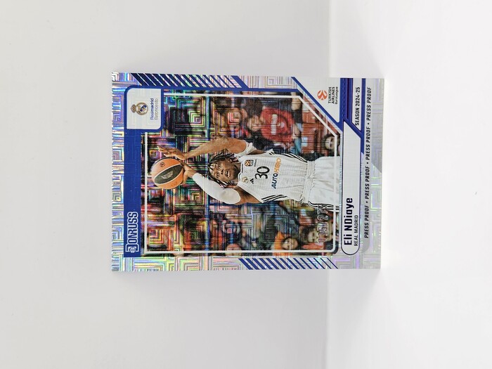24-25 PANINI DONRUSS EUROLEAGUE REAL MADRID ELI NDIAYE PURPLE PRESS PROOF 075/275