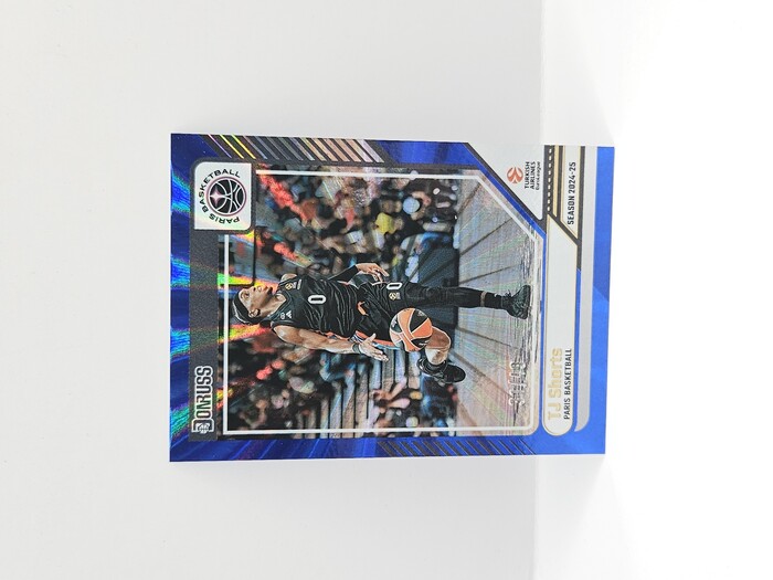 24-25 PANINI DONRUSS EUROLEAGUE PARIS BASKETBALL TJ SHORTS BLUE LASER 31/49