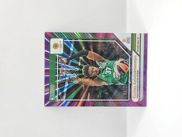 24-25 PANINI DONRUSS EUROLEAGUE PANATHINAIKOS KOSTAS ANTETOKOUNMPO PURPLE LASER 68/99 