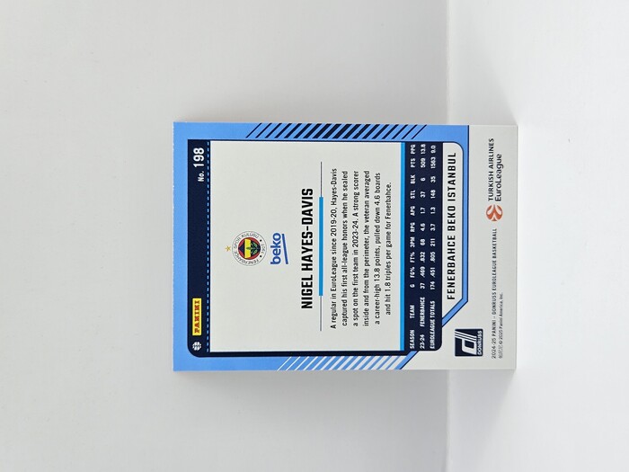 24-25 PANINI DONRUSS EUROLEAGUE FENERBAHCE NIGEL HAYES-DAVIS ORANGE LASER 33/75