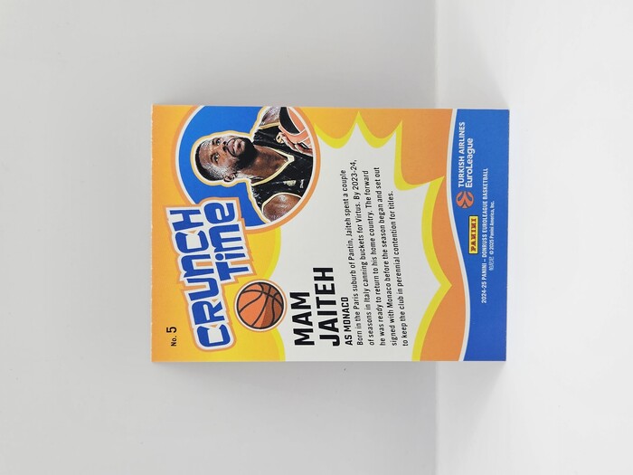 24-25 PANINI DONRUSS EUROLEAGUE MONACO MAM JAITEH ''CRUNCH TIME'' RED LASER 06/75