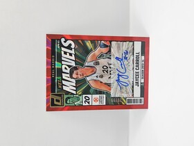 24-25 PANINI DONRUSS EUROLEAGUE REAL MADRID JAYCEE CARROLL ''NET MARVELS'' RED LASER AUTOGRAPH 26/99