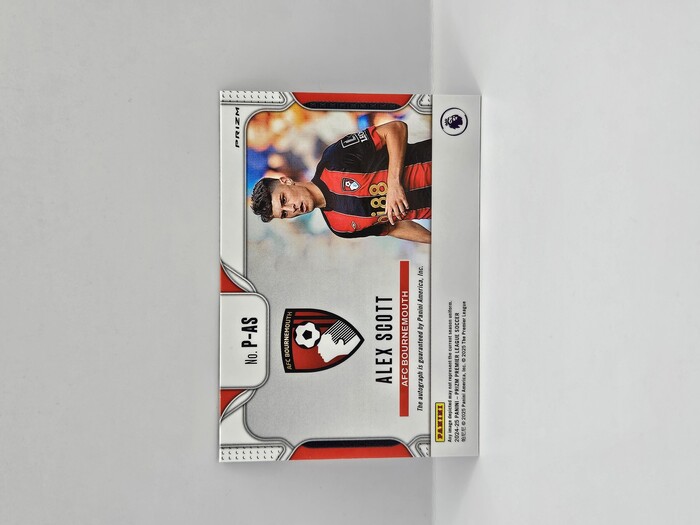 2024-25 PANINI PRIZM EPL CHOICE ALEX SCOTT ''PENMANSHIP SIGNATURES'' SCOPE AUTOGRAPH