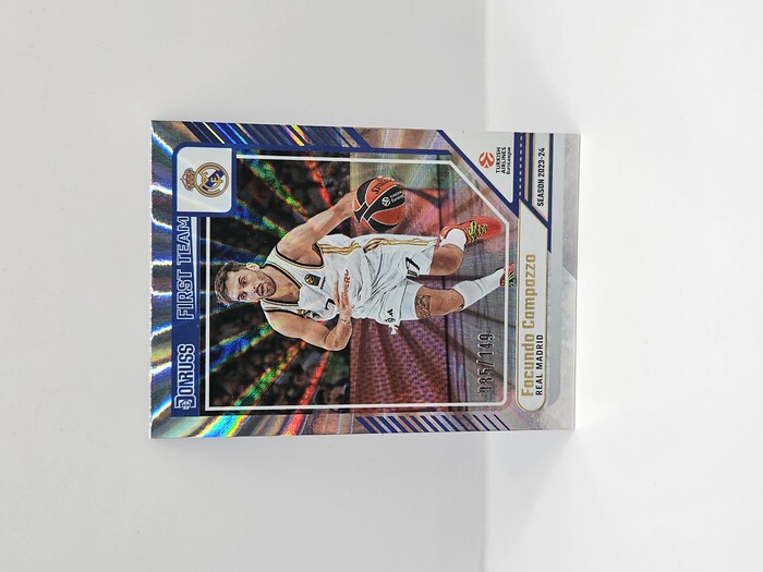 24-25 PANINI DONRUSS EUROLEAGUE REAL MADRID  FACUNDO CAMPAZZO SILVER LASER 085/149