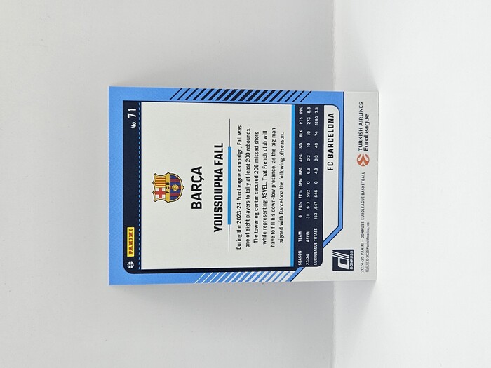 24-25 PANINI DONRUSS  EUROLEAGUE BARCELONA YOUSSOUPHA FALL PURPLE PRESS PROOF 031/275