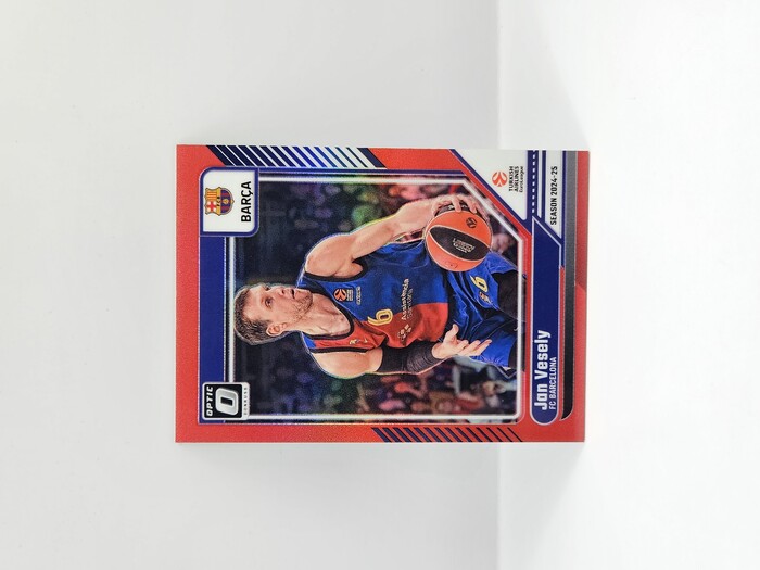 24-25 PANINI DONRUSS  OPTIC EUROLEAGUE BARCELONA JAN VESELY RED 26/99