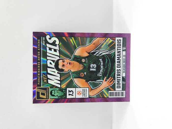 24-25 PANINI DONRUSS EUROLEAGUE PANATHINAIKOS DIMITRIS DIAMANTIDIS ''NET MARVELS'' PURPLE LASER 07/99