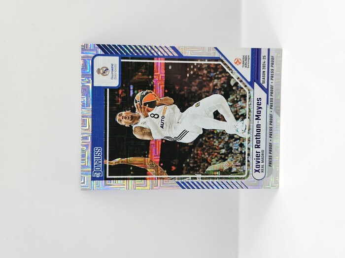 24-25 PANINI DONRUSS EUROLEAGUE REAL MADRID XAVIER RATHAN-MAYES PURPLE PRESS PROOF 141/275