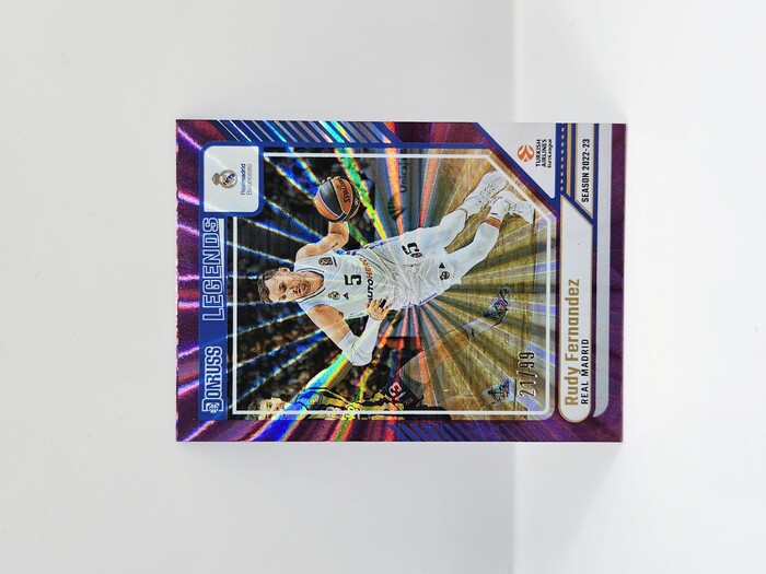 24-25 PANINI DONRUSS EUROLEAGUE REAL MADRID RUDY FERNANDEZ PURPLE LASER 21/99
