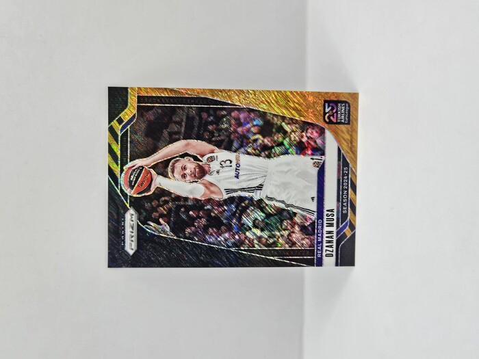 24-25 PANINI PRIZM EUROLEAGUE REAL MADRID DZANAN MUSA BLACK N GOLD SHIMMER 2/8