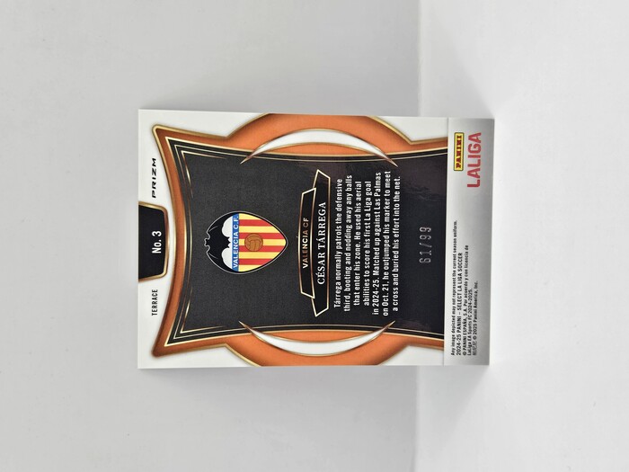 2024-25 LA LIGA SELECT CESAR TARREGA PURPLE ROOKIE TERACCE 61/99