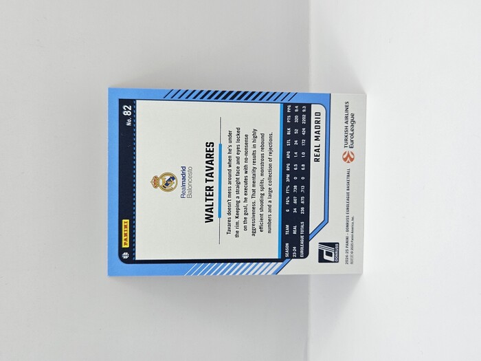 24-25 PANINI DONRUSS EUROLEAGUE REAL MADRID WALTER TAVARES ORANGE LASER 62/75 