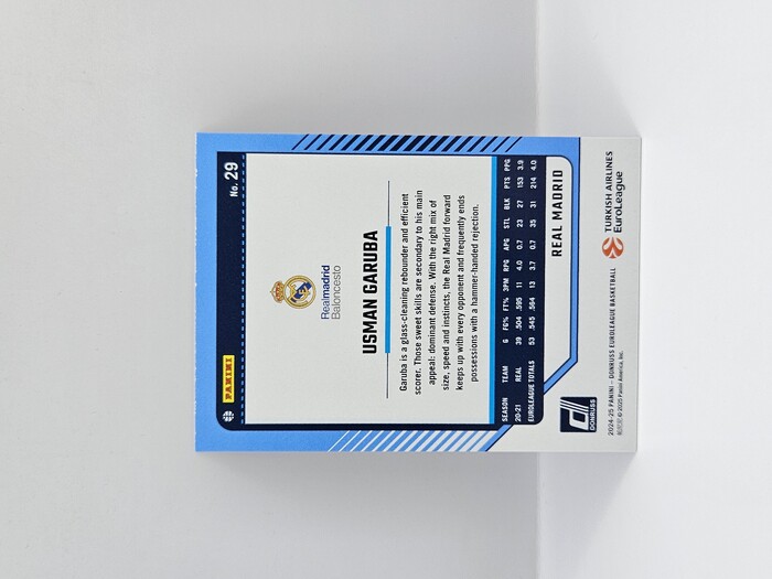 24-25 PANINI DONRUSS EUROLEAGUE REAL MADRID USMAN GARUBA SILVER LASER 146/149