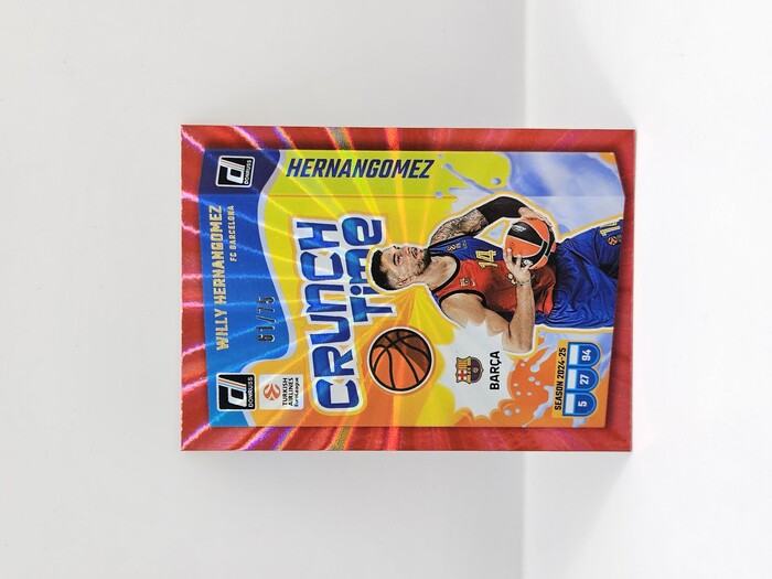 24-25 PANINI DONRUSS EUROLEAGUE BARCELONA WILLY HERNANGOMEZ ''CRUNCH TIME'' RED LASER 61/75