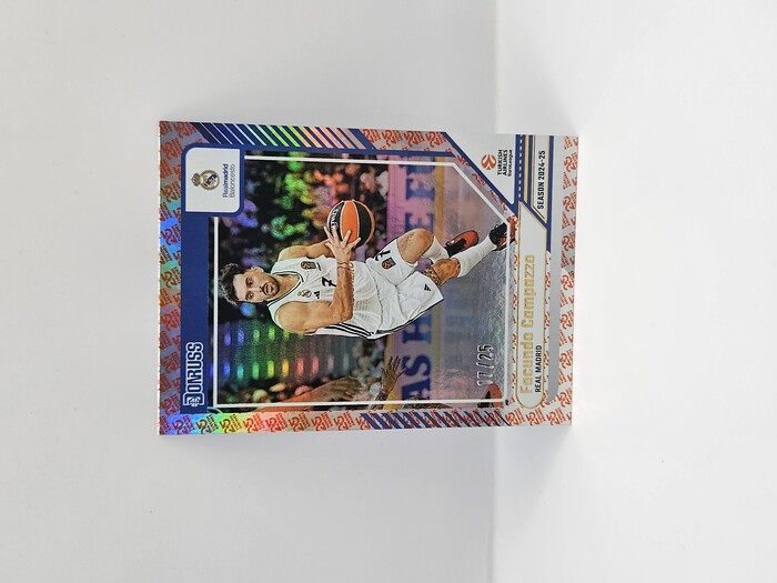 24-25 PANINI DONRUSS EUROLEAGUE REAL MADRID FACUNDO CAMPAZZO ''25TH ANNIVERSARY'' 17/25