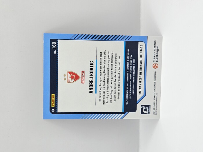 24-25 PANINI DONRUSS EUROLEAGUE CRVENA ZVEZDA ANDREJ KOSTIC ''25TH ANNIVERSARY'' 20/25