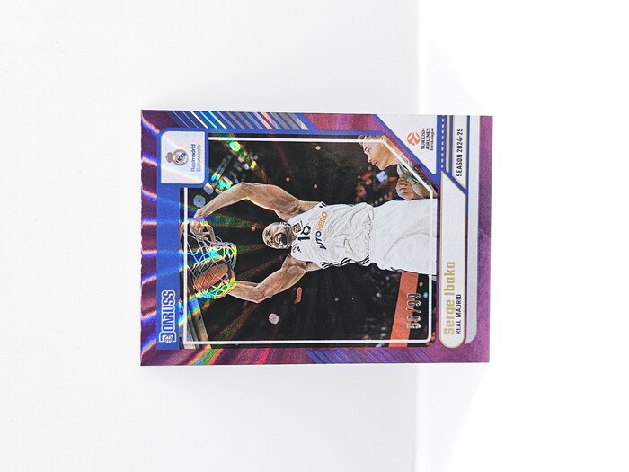 24-25 PANINI DONRUSS EUROLEAGUE REAL MADRID SERGE IBAKA PURPLE LASER 56/99