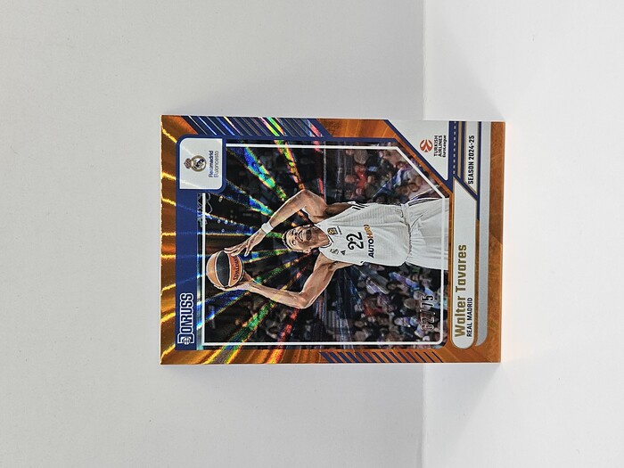 24-25 PANINI DONRUSS EUROLEAGUE REAL MADRID WALTER TAVARES ORANGE LASER 62/75 