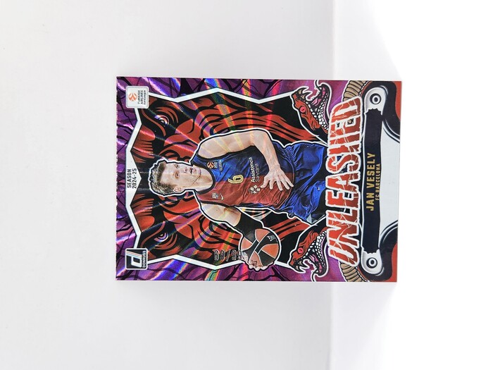 24-25 PANINI DONRUSS  EUROLEAGUE BARCELONA JAN VESELY ''UNLEASHED'' PURPLE LASER 69/99