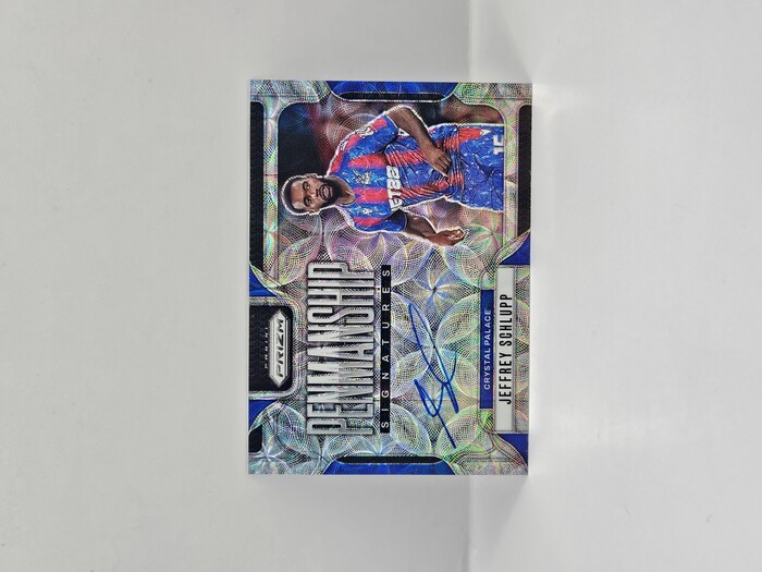 2024-25 PANINI PRIZM EPL CHOICE JEFFREY SCHLUPP ''PENMANSHIP SIGNATURES'' SCOPE AUTOGRAPH