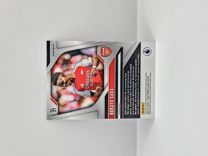 2024-25 PANINI PRIZM EPL CHOICE BUKAYO SAKA RED/WHITE/BLUE