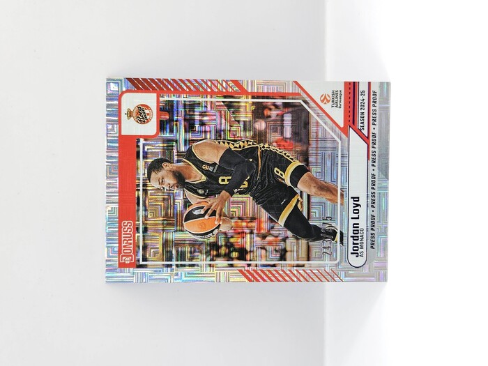 24-25 PANINI DONRUSS EUROLEAGUE MONACO JORDAN LOYD PURPLE PRESS PROOF 243/275