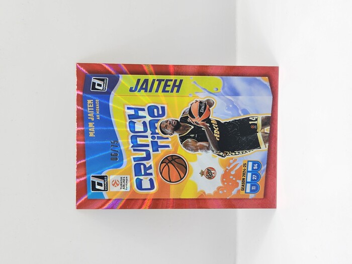 24-25 PANINI DONRUSS EUROLEAGUE MONACO MAM JAITEH ''CRUNCH TIME'' RED LASER 06/75