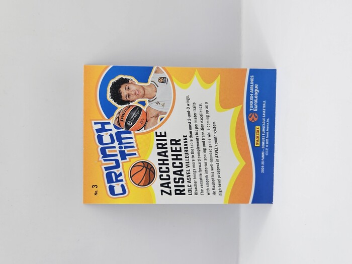 24-25 PANINI DONRUSS EUROLEAGUE LDLC ASVEL ZACCHARIE RISACHER ''CRUNCH TIME'' BLUE LASER 38/49