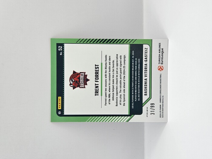 24-25 PANINI DONRUSS OPTIC EUROLEAGUE BASKONIA TRENT FORREST RED 31/99 