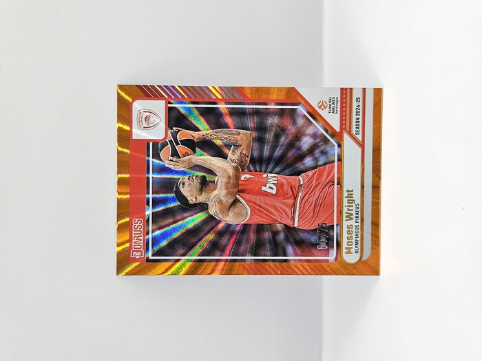 2024-25 PANINI DONRUSS EUROLEAGUE OLYMPIACOS MOSES WRIGHT ORANGE LASER 64/75