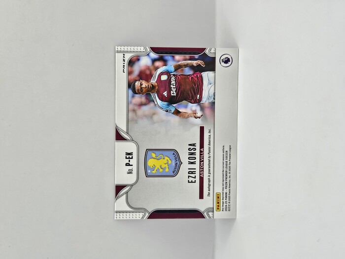2024-25 PANINI PRIZM EPL CHOICE EZRI KONSA ''PENMANSHIP SIGNATURES'' SCOPE AUTOGRAPH