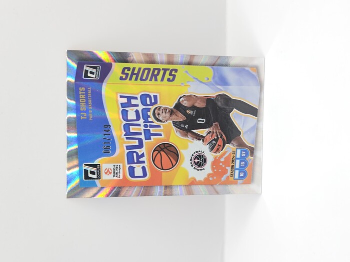 24-25 PANINI DONRUSS EUROLEAGUE PARIS BASKETBALL TJ SHORTS ''CRUNCH TIME'' SILVER LASER 061/149